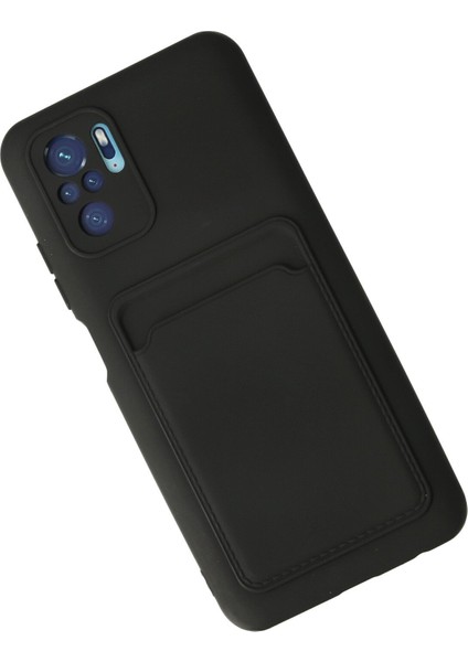 Xiaomi Redmi Note 10 Kılıf Kartvizitli Silikon Kelvin - Siyah modelleri