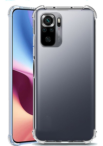 Xiaomi Redmi Note 10 Kılıf Şeffaf Antişok Darbe Emici Sert Silikon