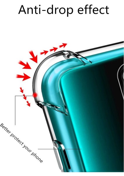 Xiaomi Redmi Note 10 Kılıf Şeffaf Antişok Darbe Emici Sert Silikon