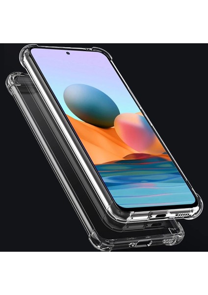 Xiaomi Redmi Note 10 Kılıf Şeffaf Antişok Darbe Emici Sert Silikon