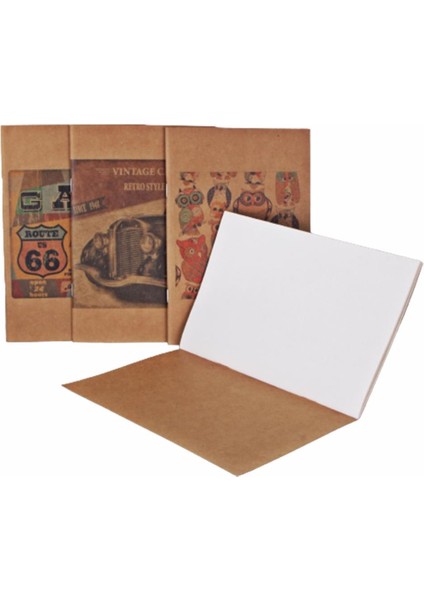 Orta Boy Kraft Kapak Defter 4'lü