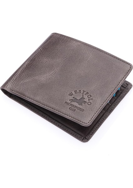 Byhakan WP-1617 Unisex Hakiki Eskitme Deri Cüzdan/kartlık