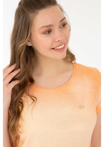 Kadın Turuncu T-Shirt 50234672-VR051 fiyatları