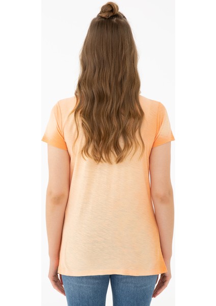 Kadın Turuncu T-Shirt 50234672-VR051 modelleri