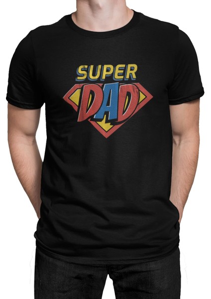 Super Dad Siyah Erkek Tshirt