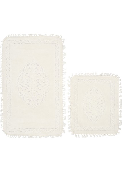 Alanur Osmanlı Cotton Saçaklı 2 Li Paspas Krem fırsatları