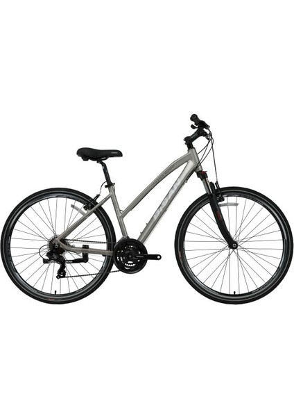 Trx 8200 Bayan Şehir Bisikleti 45CM V 28 Jant 21 Vites Gri Beyaz