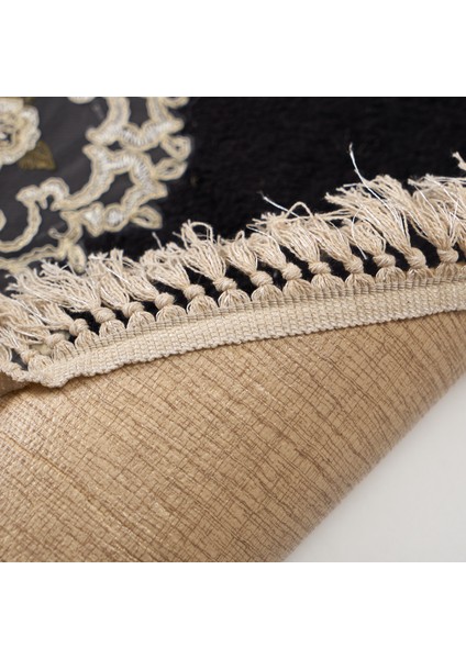 Eyfel Saçaklı Banyo Takımı 2 Pcs Siyah fiyatları