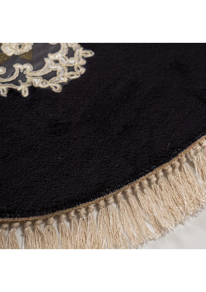 Eyfel Saçaklı Banyo Takımı 2 Pcs Siyah modelleri