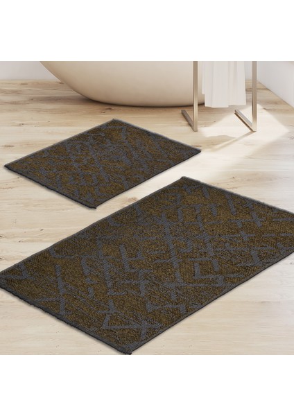 Alanur Roma Şönil Dokuma Eskitme 2 Li Klozet Takımı Yeşil