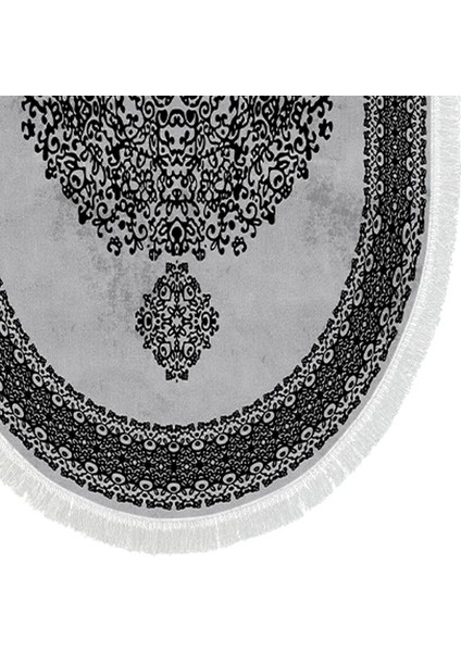 Alanur Trend Kaymaz Taban Oval Saçaklı Dijital Banyo Takımı Gri modelleri