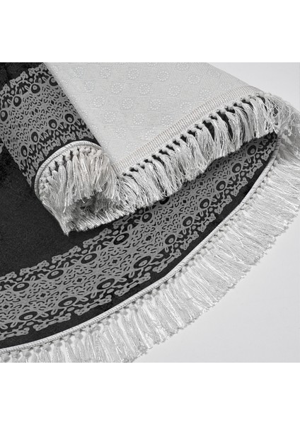 Alanur Trend Kaymaz Taban Oval Saçaklı Dijital Banyo Takımı Siyah fırsatları