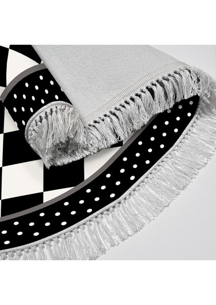 Alanur Trend Kaymaz Taban Oval Saçaklı Dijital Banyo Takımı Siyah fırsatları