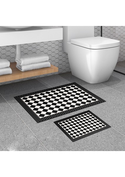 Alanur Trend Kaymaz Taban Dijital Banyo Takımı Siyah