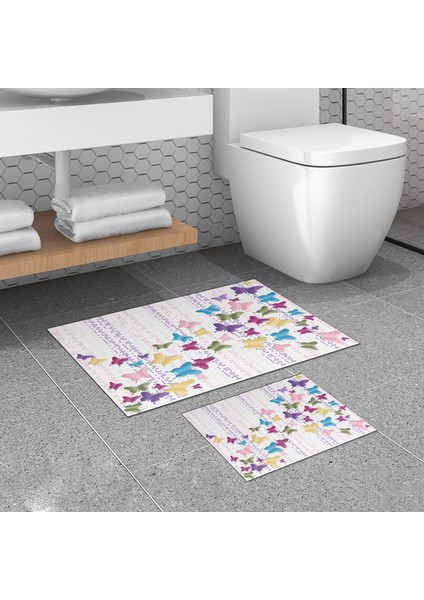 Alanur Trend Kaymaz Taban Dijital Banyo Takımı Renkli