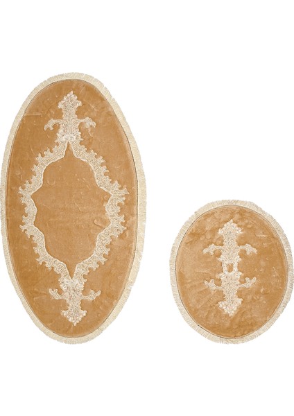 Sırma Welsoft Dantelli Saçaklı Oval Klozet Takımı 2 Pcs Cappuccino fiyatları