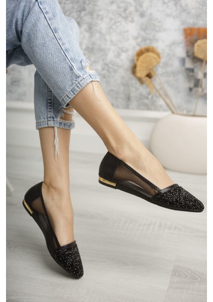 Taşlı Siyah Babet fiyatları