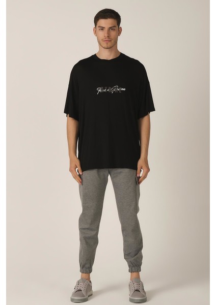 Merserize Kumaş Oversize T-Shirt (E21-70800)