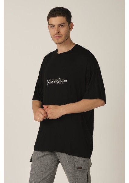 Merserize Kumaş Oversize T-Shirt (E21-70800)