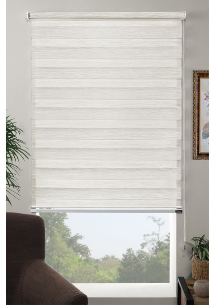 Bambu Zebra Perde Krem 130X200