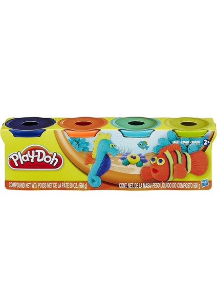Play Doh Oyun Hamuru 4'lü Büyük Boy 560 G Deniz Hayvanları