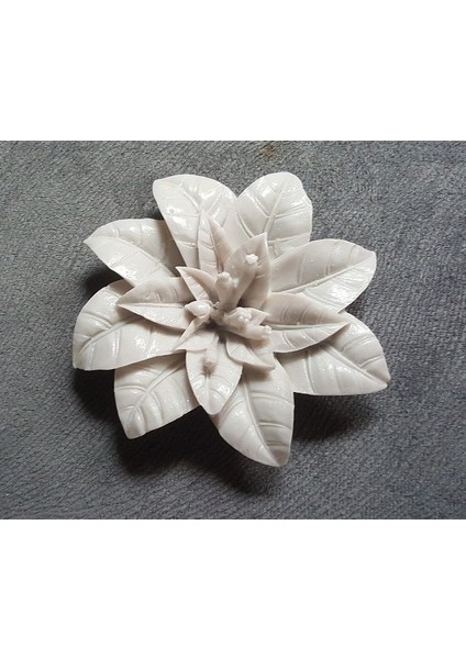 9,3cm Tropikal Çiçek Silikon Kalıp K-373, Polyester Taş Tozu Alçı Kalıbı