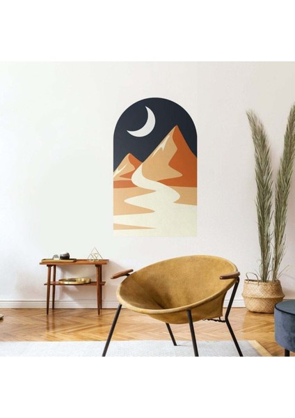 Bohem Dolunay ve Dağlar Duvar Sticker modelleri