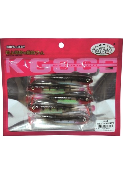 3538 Twostail Soft Balık 9Cm 5Li Pk Color : 013