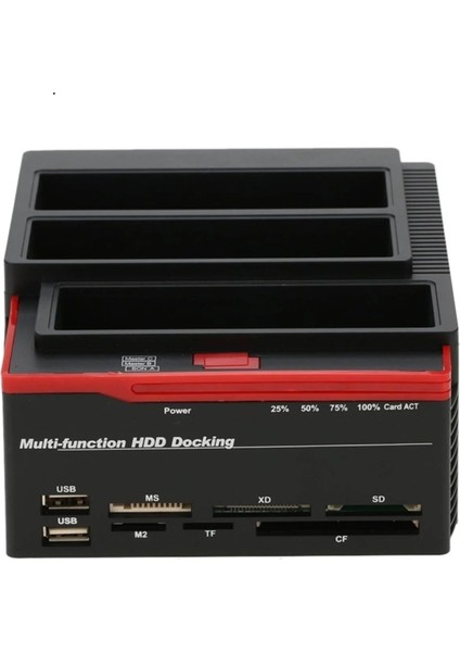 Harici USB 3.0 2.5" 3.5" Ide+2x Sata Yuvası HDD Docking Station