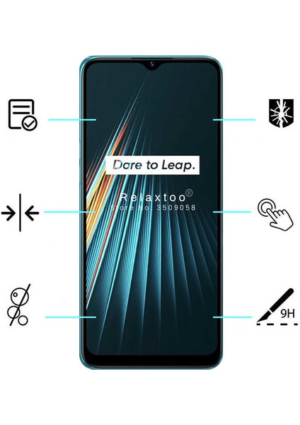 Realme 6İ Kenarları Kırılmaya Dayanıklı Cam Ekran Koruyucu Şeffaf