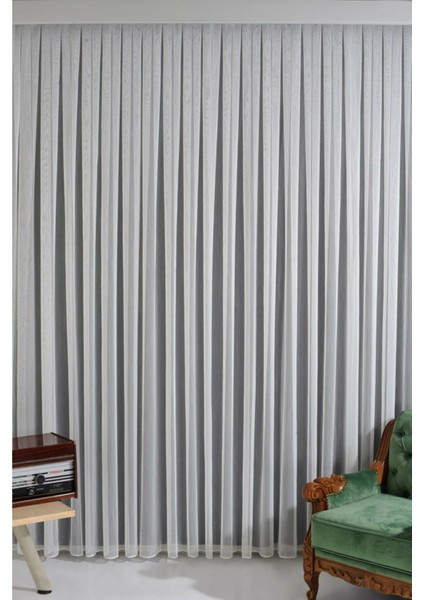 Düz Silik Desen Kırışmaz 1/3 Pile Ürün Tül Perde