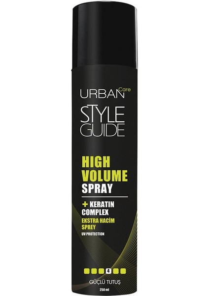 Urban Care Style Guide High Volume Spray - Extra Strong Volume Spray Güçlü Tutuş 4 Numara 250 ml