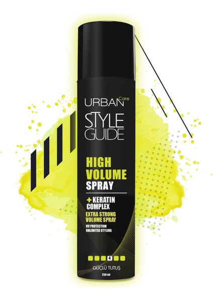 Urban Care Style Guide High Volume Spray - Extra Strong Volume Spray Güçlü Tutuş 4 Numara 250 ml