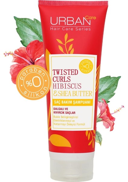 Twisted Curls Hibiscus & Shea Butter Saç Bakım Şampuanı 250 ml