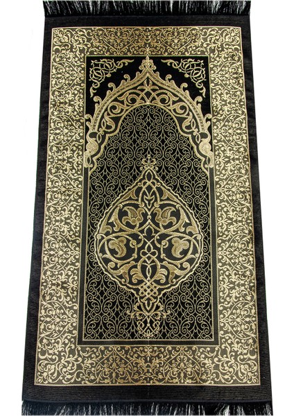 Ekonomik Osmanlı Desen Tafta Seccade Siyah