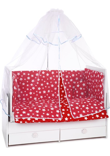 Beşik Cibinliğitülü (1cm Ince Şerit - Mavi) + Aparat