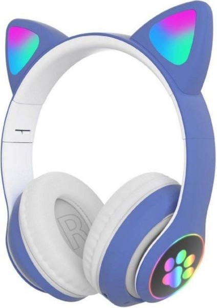 Blue Inter P33M Rgb Işıklı Kedi Kulak Kulaküstü Bluetooth Kulaklık