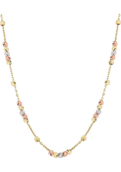 Dorika Toplu 14 Ayar Altın Kolye