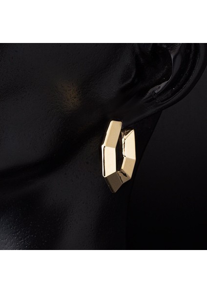 Retro Bomb Altıgen Large Altın Küpe fiyatları