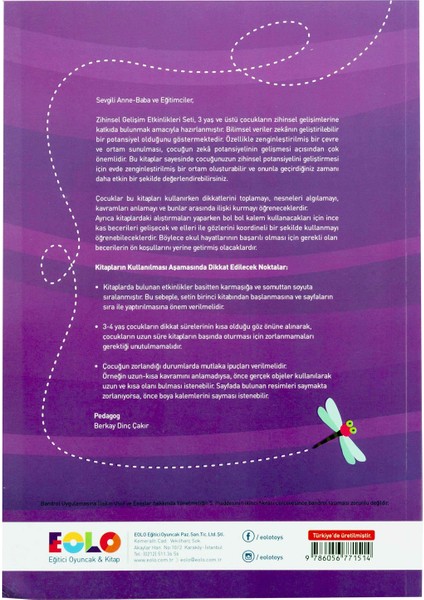 Eolo 3+ Yaş Zihinsel Gelişim Etkinlikleri Seviye 3 modelleri