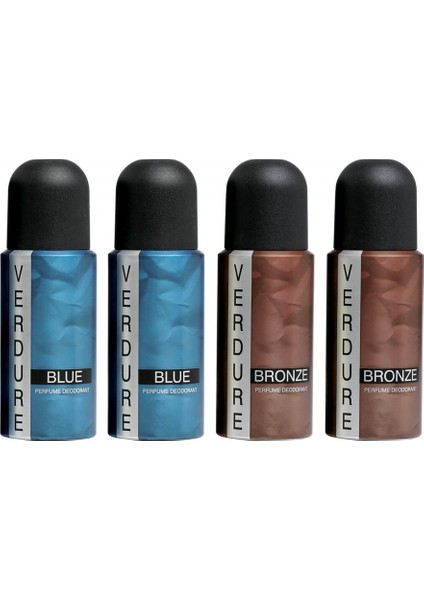 Bronze ve Blue Deodorant 4'lü Karma Set