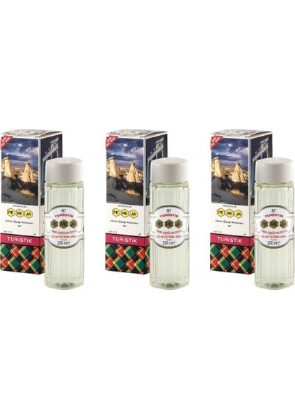 Limon Çiçeği Kolonyası 200 ml Pet Ambalaj 3'lü Set