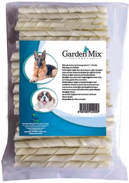 Garden Mix Sütlü Burgu Stick 4.5-5 G. 100 Lü Paket