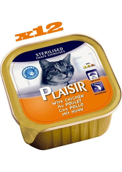 Pate 100GR Tavuk Etli Kısırlaştırılmış Adult Plaisir Yaş Kedi Maması