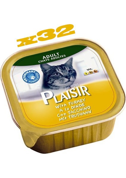 Pate 100GR Hindi Etli Adult Plaisir Yaş Kedi Kedi Maması