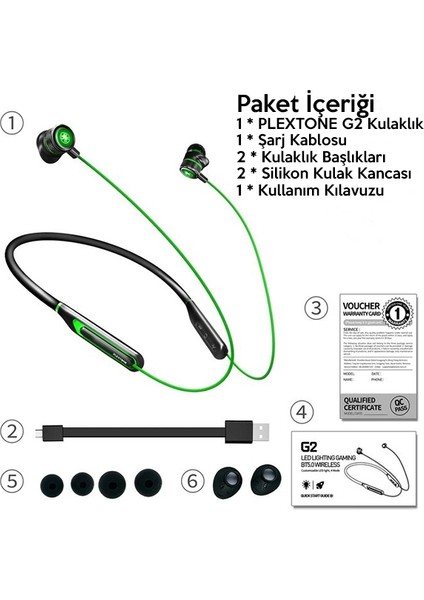 7.1 Stereo 3D 65MS AL-34075 G2 Oyuncu Bluetooth Kulak Içi Kulaklık