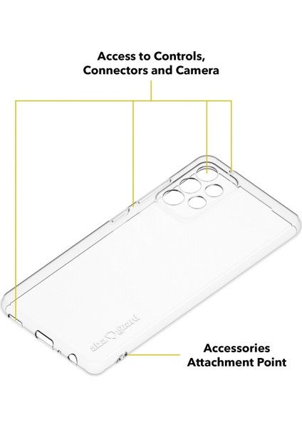 Samsung Galaxy A72 Şeffaf Kılıf Silikon Koruma Kamera Korumalı