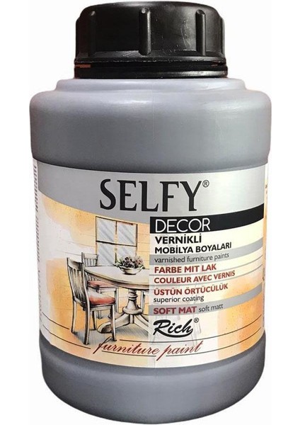 Selfy Decor Vernikli Boya 1250 cc Royal Gri 12870