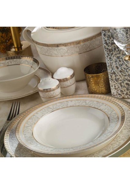 Bone Kalipso 62 Parça 10511 Desenli Yemek Takımı