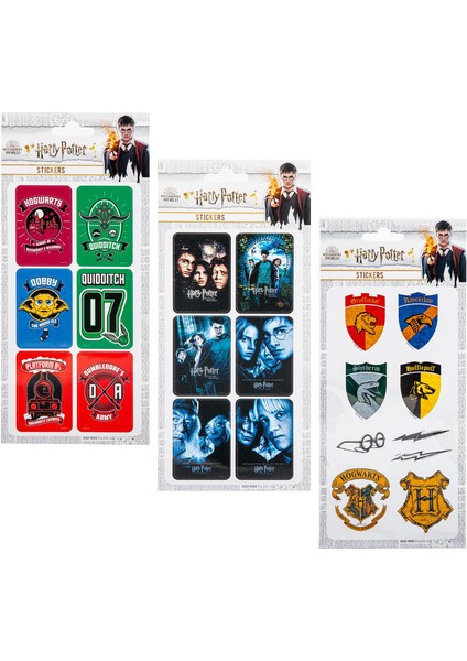 Sticker 3'lü Set Harry Potter Lisanslı Etiket Özel Tasarım